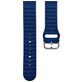 Mobigear Bumpy Siliconen Smartwatch Bandje Gespsluiting - Universeel 20 mm aansluiting - Donkerblauw