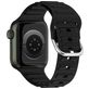 Mobigear Bumpy Siliconen Apple Watch Bandje Gespsluiting - 42/41/40/38 mm - Zwart