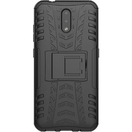 Mobigear Tire Nokia 2.3 Hoesje Hardcase Backcover Shockproof met Standaard - Zwart