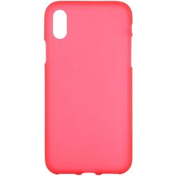 Mobigear Colors iPhone XS Max Hoesje Flexibel TPU Backcover - Rood