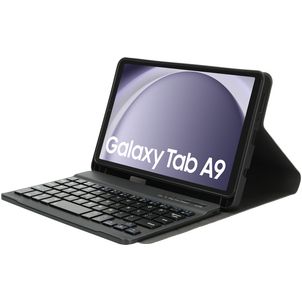 Mobiparts Bluetooth Keyboard Samsung Galaxy Tab A9 (2023) Hoes QWERTY Bluetooth Toetsenbord Bookcase - Zwart