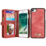 Caseme 008 iPhone SE (2022) Hoesje Uitneembare 2in1 Bookcase Portemonnee - Rood
