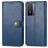 Mobigear Snap Button Vivo Y76 Hoesje Bookcase Portemonnee - Blauw