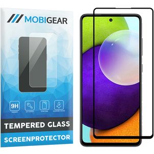 Mobigear Premium Samsung Galaxy A52s 5G Glazen Screenprotector - Case Friendly - Zwart