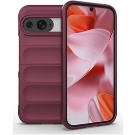 Mobigear Bumpy Google Pixel 9 Pro Hoesje Flexibel TPU Backcover - Wine Red