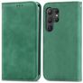 Mobigear Retro Slim Samsung Galaxy S25 Ultra Hoesje Bookcase Portemonnee - Groen