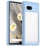 Mobigear Crystal Google Pixel 7a Hoesje Hardcase Backcover - Transparant / Blauw
