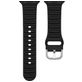 Mobigear Bumpy Siliconen Apple Watch Bandje Gespsluiting - 42/41/40/38 mm - Zwart