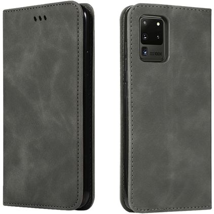 Mobigear Retro Slim Samsung Galaxy S20 Ultra Hoesje Bookcase Portemonnee - Grijs