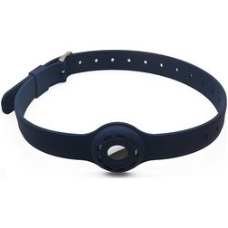 Mobigear Apple AirTag Hoesje Flexibel Siliconen Halsband - 23.5 - 47.5 cm - Blauw