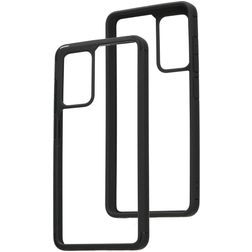 Mobiparts Rugged Clear Samsung Galaxy A52 Hoesje Hardcase Backcover Shockproof - Transparant / Zwart