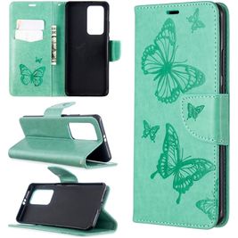 Mobigear Butterfly Huawei P40 Pro Hoesje Bookcase Portemonnee - Turquoise