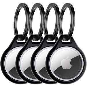 ITSkins AirCover Apple AirTag Hoesje Flexibel TPU Sleutelhanger - Zwart
