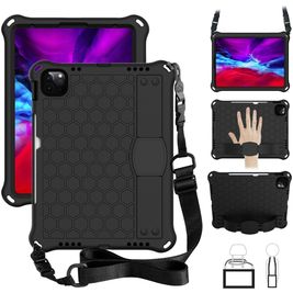 Mobigear HexStrap iPad Air 11 Inch (2025) Hoes EVA Schuim Backcover + Schouderband - Zwart