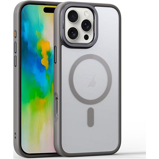 Mobigear Shockproof iPhone 16 Pro Max MagSafe Hoesje Hardcase Backcover - Grijs