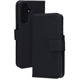 Mobiparts Wallet Samsung Galaxy A17 Hoesje Echt Leer Bookcase Portemonnee - Zwart