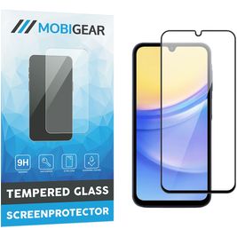 Mobigear Premium Samsung Galaxy A15 Glazen Screenprotector - Case Friendly - Zwart