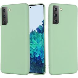 Mobigear Rubber Touch Samsung Galaxy S21 Siliconen Hoesje Backcover - Groen