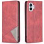 Mobigear Rhombus Slim Nothing Phone (1) Hoesje Bookcase - Rood