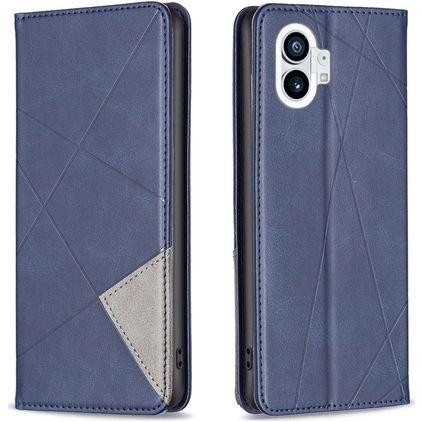 Mobigear Rhombus Slim Nothing Phone (1) Hoesje Bookcase - Blauw