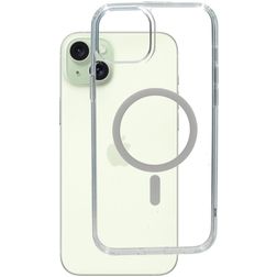 Mobiparts Hardcover Doorzichtig iPhone 15 Plus MagSafe Hoesje Hardcase Backcover - Transparant