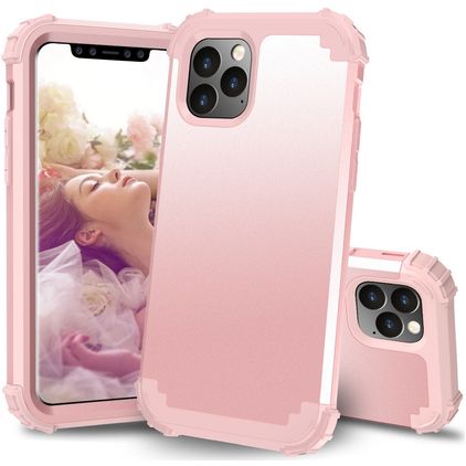 Mobigear Ultra Tough iPhone 11 Pro Max Hoesje Hardcase Backcover Shockproof - Roségoud