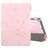 Mobigear Tri-Fold Marble iPad 9 (2021) Hoes Bookcase + Stylus Houder - Roze