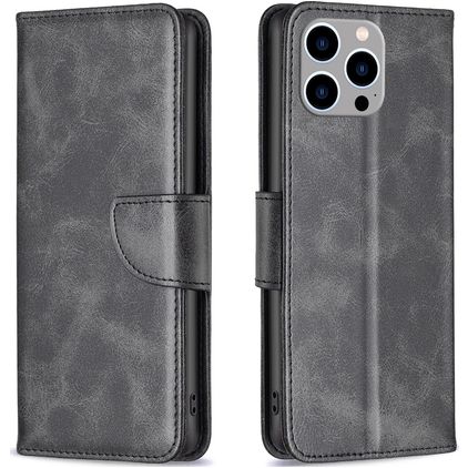 Mobigear Excellent iPhone 15 Pro Max Hoesje Bookcase Portemonnee - Zwart