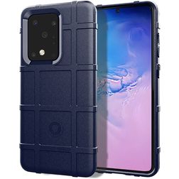 Mobigear Rugged Shield Samsung Galaxy Note 20 Hoesje Flexibel TPU Backcover Shockproof - Blauw