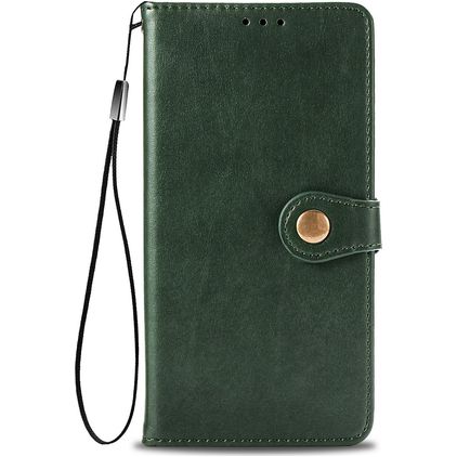 Mobigear Snap Button Samsung Galaxy S20 FE Hoesje Bookcase Portemonnee - Groen