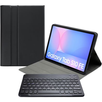 Mobilize Detachable Bluetooth Keyboard Samsung Galaxy Tab S10 FE Hoes AZERTY Toetsenbord Bookcase - Zwart