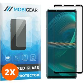 Mobigear Premium Sony Xperia 5 III Glazen Screenprotector - Case Friendly - Zwart (2-Pack)