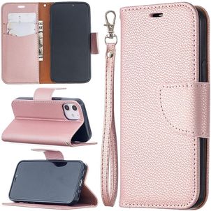 Mobigear Excellent iPhone 12 Mini Hoesje Bookcase Portemonnee - Roségoud