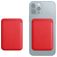 Mobigear Wallet Pasjeshouder - 3 Pasjes - MagSafe Compatible - Rood