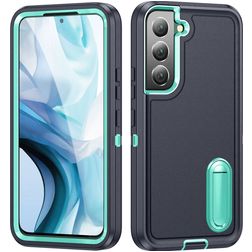Mobigear Rugged Stand Samsung Galaxy S23 Hoesje Hardcase Backcover Shockproof met Standaard - Donkerblauw