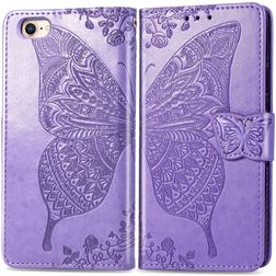 Mobigear Butterfly iPhone 7 Hoesje Bookcase Portemonnee - Paars