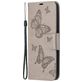 Mobigear Butterfly Samsung Galaxy S21 Plus Hoesje Bookcase Portemonnee - Grijs