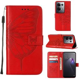 Mobigear Butterfly OPPO Reno 8 Pro 5G Hoesje Bookcase Portemonnee - Rood