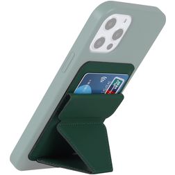 Mobigear Folding Snap-On Pasjeshouder - 3 Pasjes - MagSafe Compatible - Groen