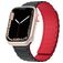 Mobigear Loop Mag Siliconen Apple Watch Bandje Magneetsluiting - 42/41/40/38 mm - Zwart / Rood
