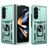 Mobigear Armor Ring Cam Slide Samsung Galaxy Z Fold 7 Hoesje Hardcase Backcover Shockproof met Ringhouder en Camera Slider - Groen