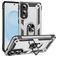 Mobigear Armor Ring Samsung Galaxy S25 Edge Hoesje Hardcase Backcover Shockproof met Ringhouder - Zilver
