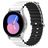 Mobigear Ocean Siliconen Smartwatch Bandje Gespsluiting - 22 mm - Zwart / Wit
