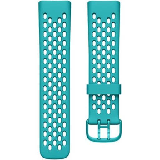 Mobigear Sport Plus Buckle Siliconen Fitbit Charge 5 Bandje Gespsluiting - Turquoise