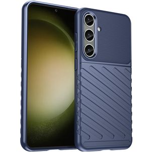 Mobigear Groove Samsung Galaxy S24 Plus Hoesje Flexibel TPU Backcover - Blauw