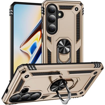 Mobigear Armor ring Samsung Galaxy S26 Hoesje Hardcase Backcover Shockproof met Ringhouder - Goud