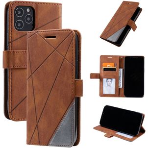 Mobigear Rhombus iPhone 12 Pro Hoesje Bookcase Portemonnee - Bruin