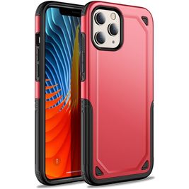 Mobigear Slim Armor iPhone 12 Pro Max Hoesje Hardcase Backcover Shockproof - Rood