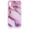 Mobigear Marble iPhone XS Max Hoesje Flexibel TPU Backcover - Paars