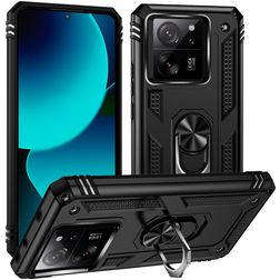 Mobigear Armor Ring Xiaomi 13T Hoesje Hardcase Backcover Shockproof met Ringhouder - Zwart